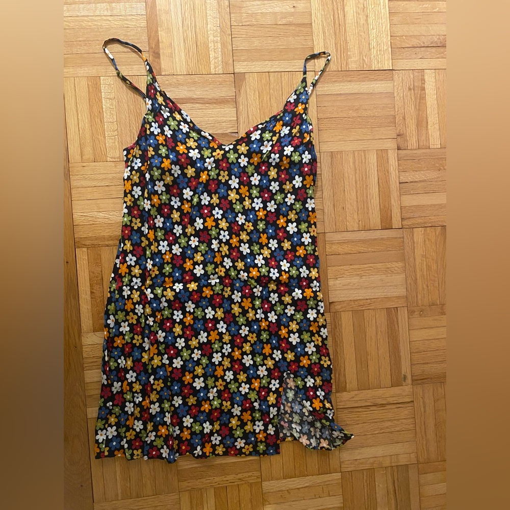 Reformation Floral Spaghetti Strap Dress